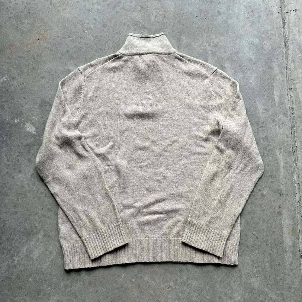 Banana Republic Men's Beige Knit Polo Sweater Size Large